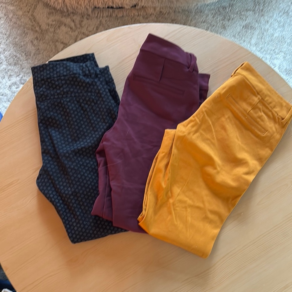 Stylish Bottoms Set - navy Purple, and Yellow